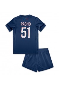 Paris Saint-Germain Willian Pacho #51 Babytruitje Thuis tenue Kind 2024-25 Korte Mouw (+ Korte broeken)